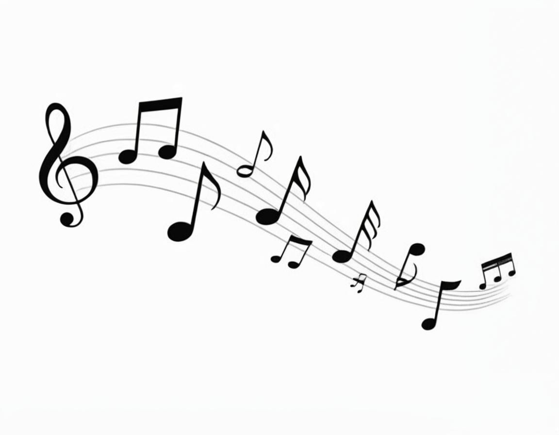 Surreal Music Notes in Fauvist Expressionism