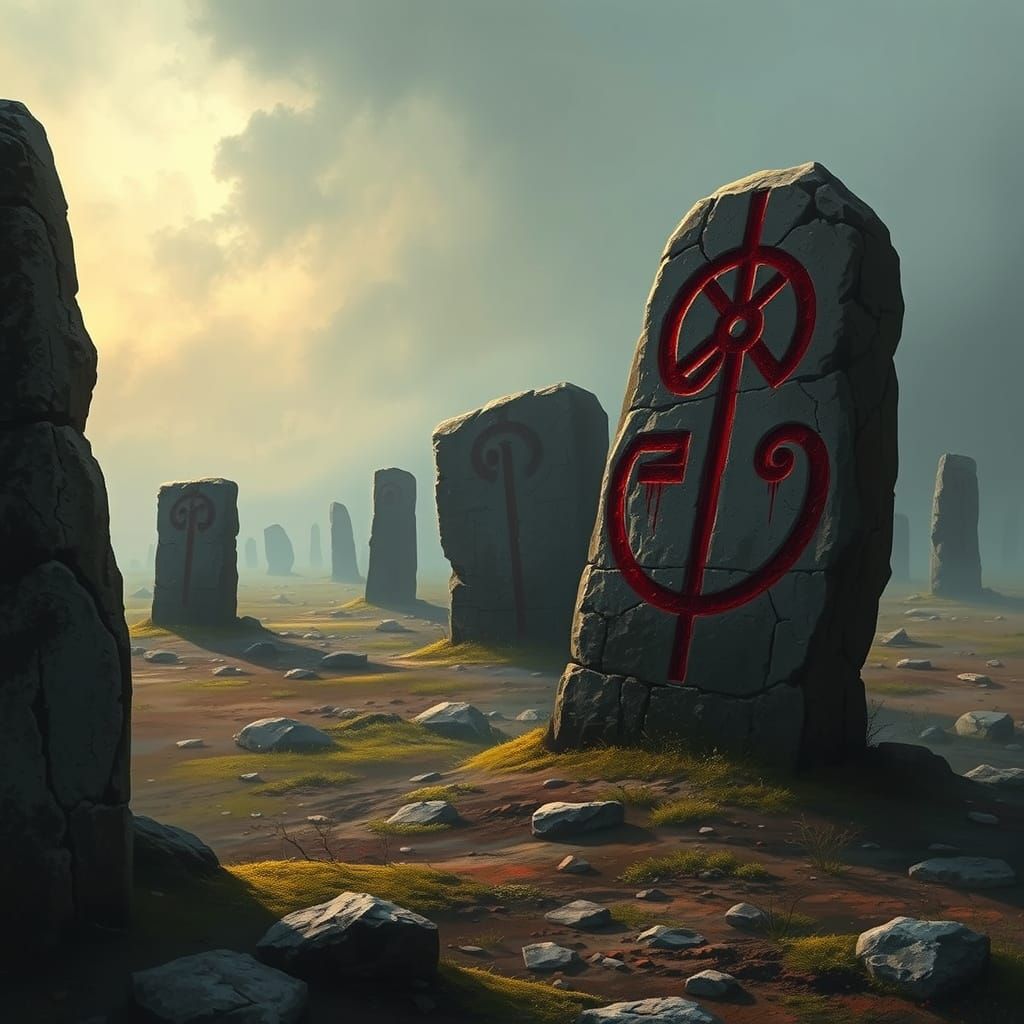 Surreal Landscapes of Baltic Mythology: Eerie Perkunas Stone...