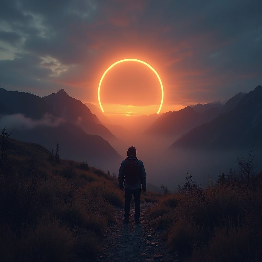 Spectacular Sunset Encounter with Mountain Angel