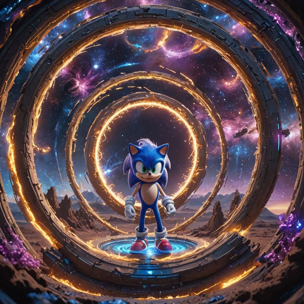 Sonic and Tails Travel Through Cosmic Stargate