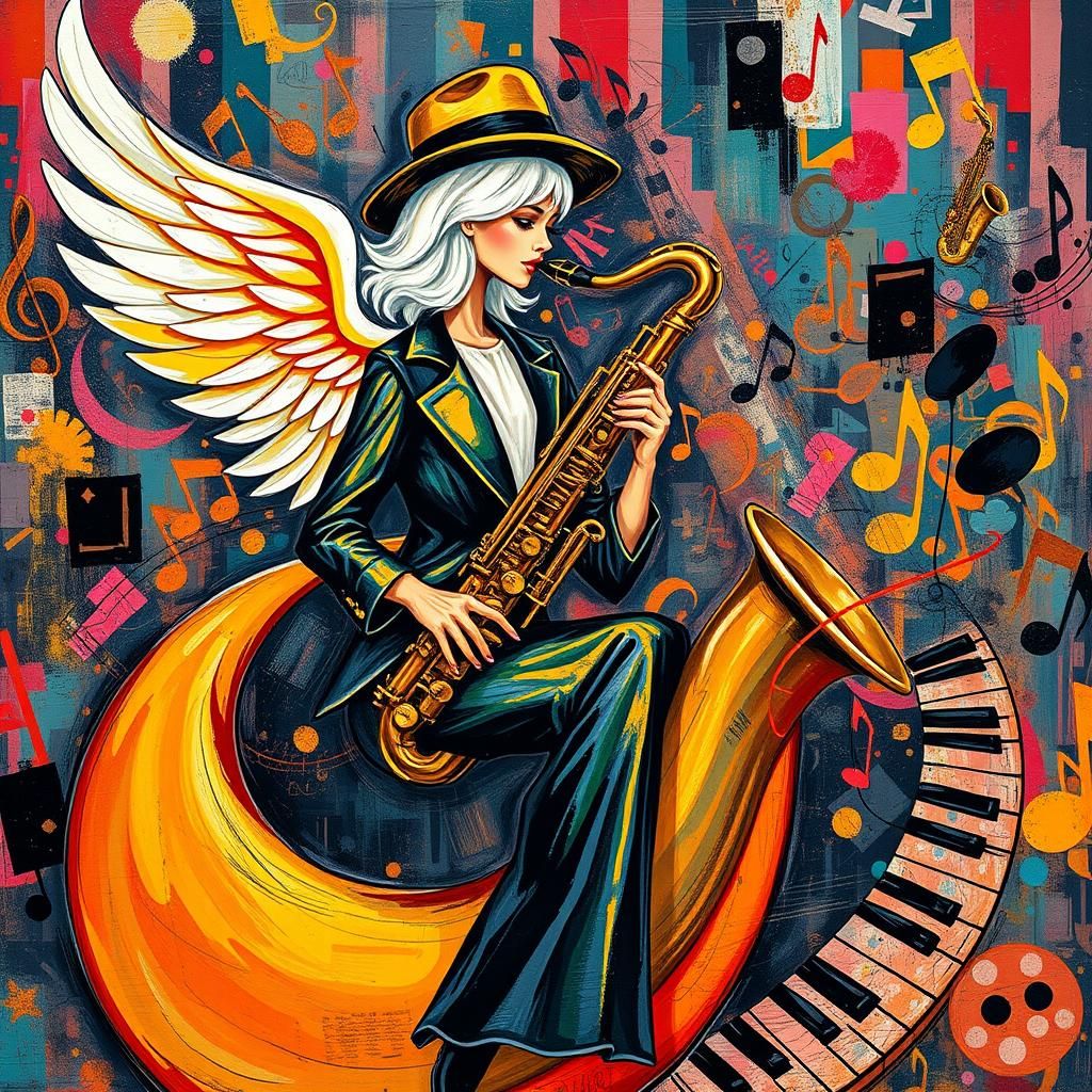 Whimsical Jazz Scene Inspired by Henri Matisse