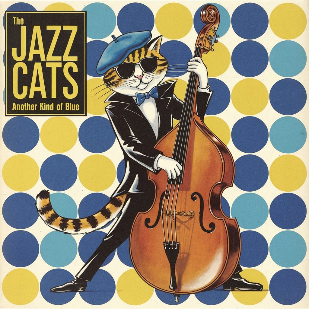 Vintage Japanese Album Cover: Beatnik Cat Jazz