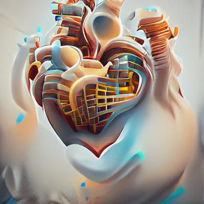Steampunk Human Heart Acrylic Art in 8K