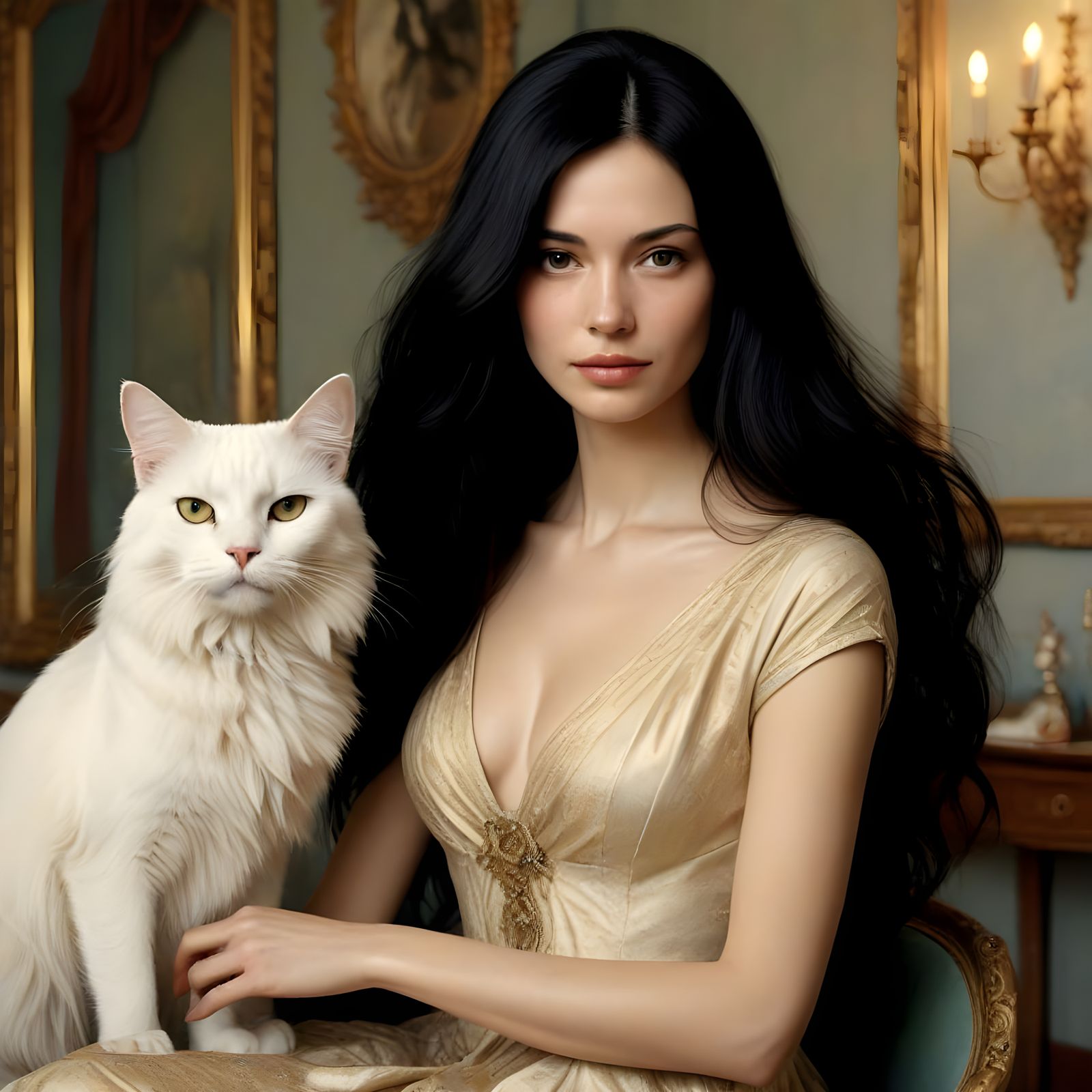 Feline Hairdresser in Action