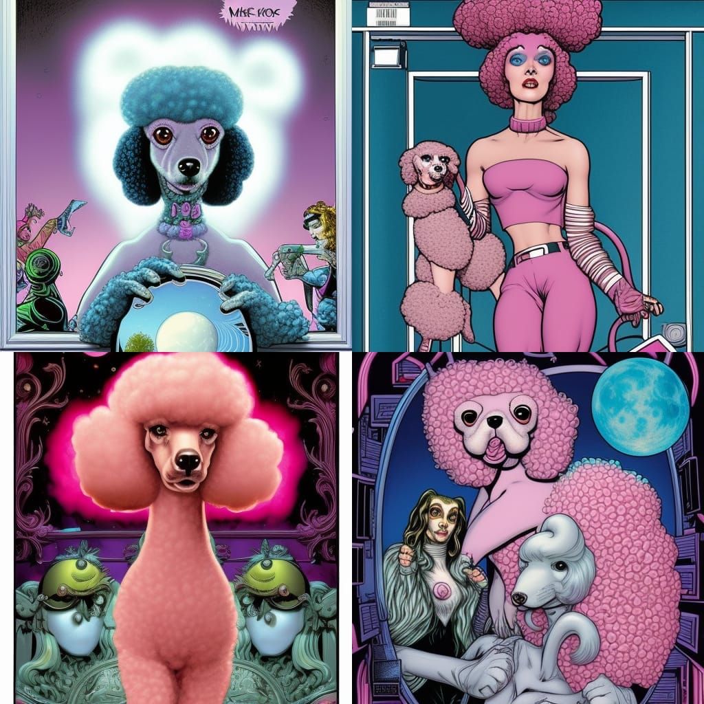 Pink Poodle World Takeover: Comic Book Art