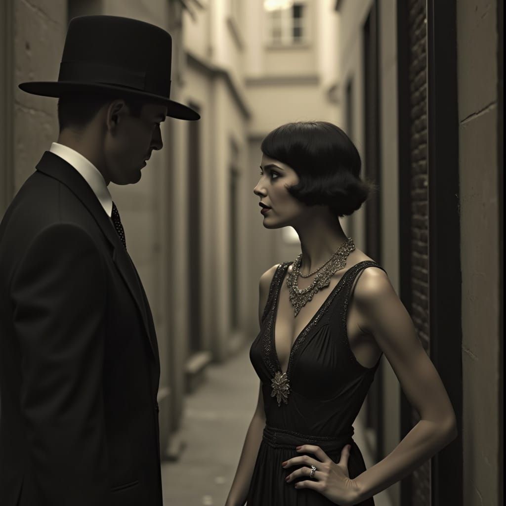 Flapper Meeting in 1920s Paris: Photographic Realism