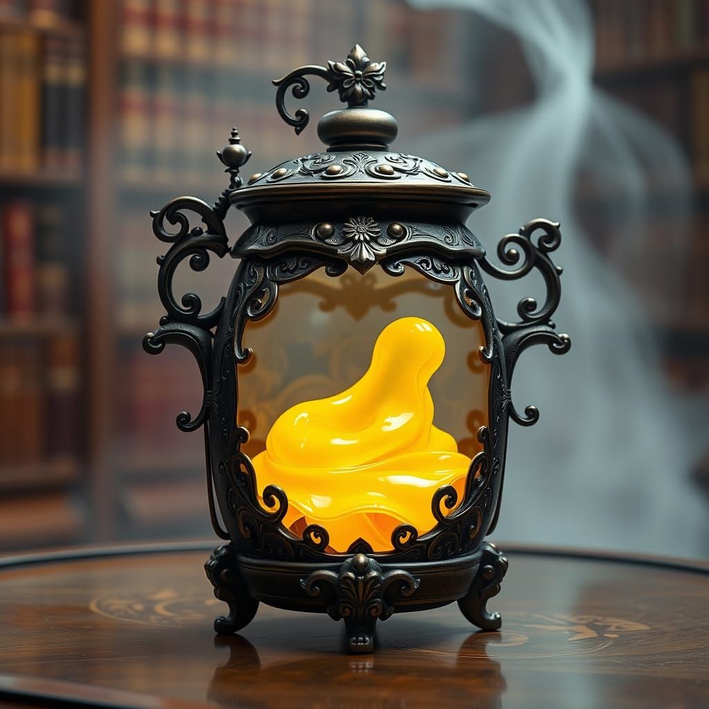 Art Nouveau Cyberpunk Pot with Holy Slime