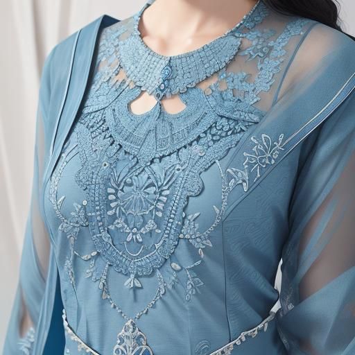 Intricate Blue Hues and Shades