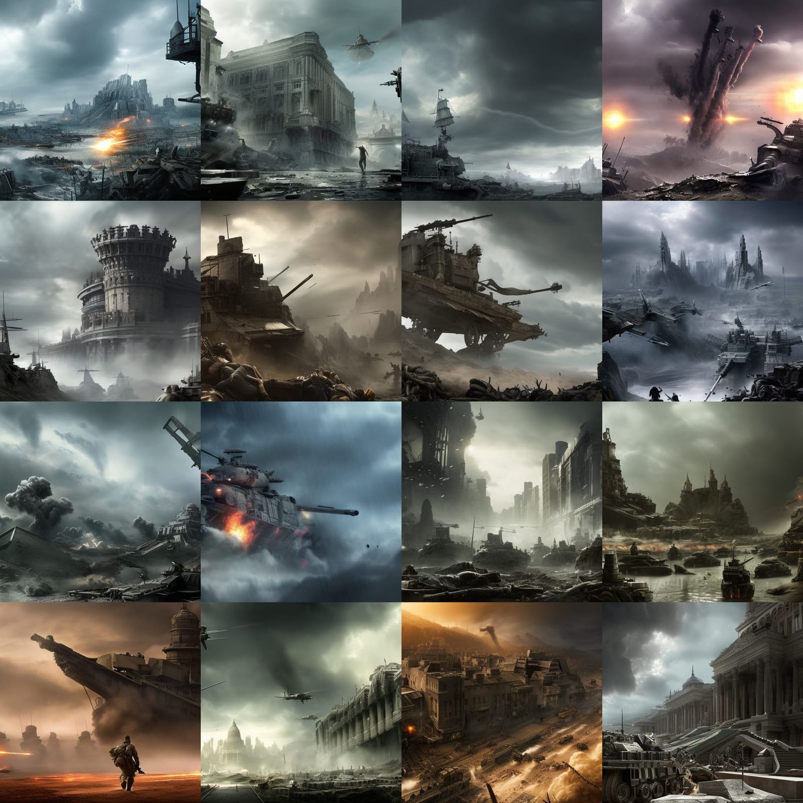 Epic Battlefield Scene in Digital Matte Painting