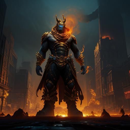 Molten Caramel Creature Engulfs City in Molasses