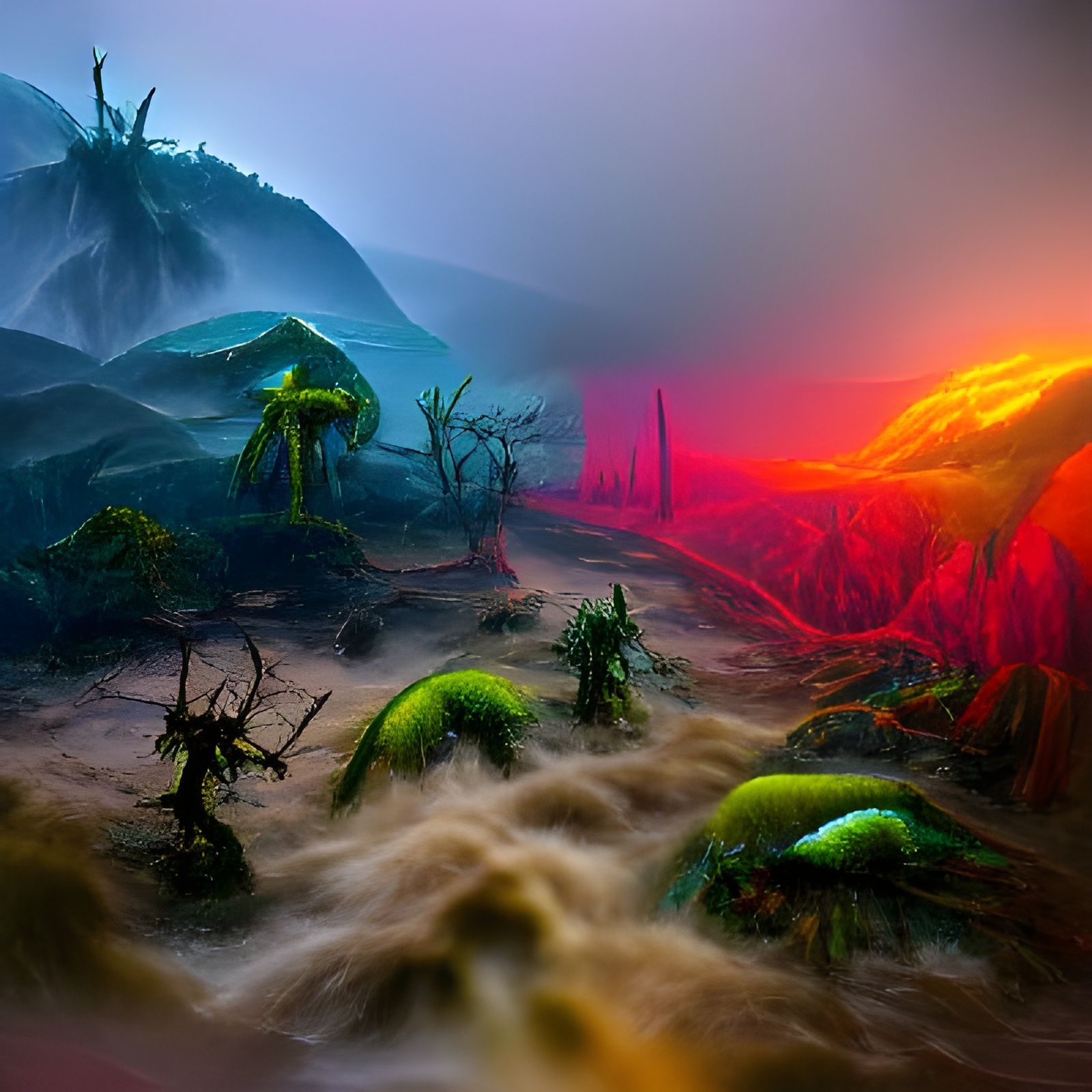 Surreal Alien Lichen Infects Tropical Forest