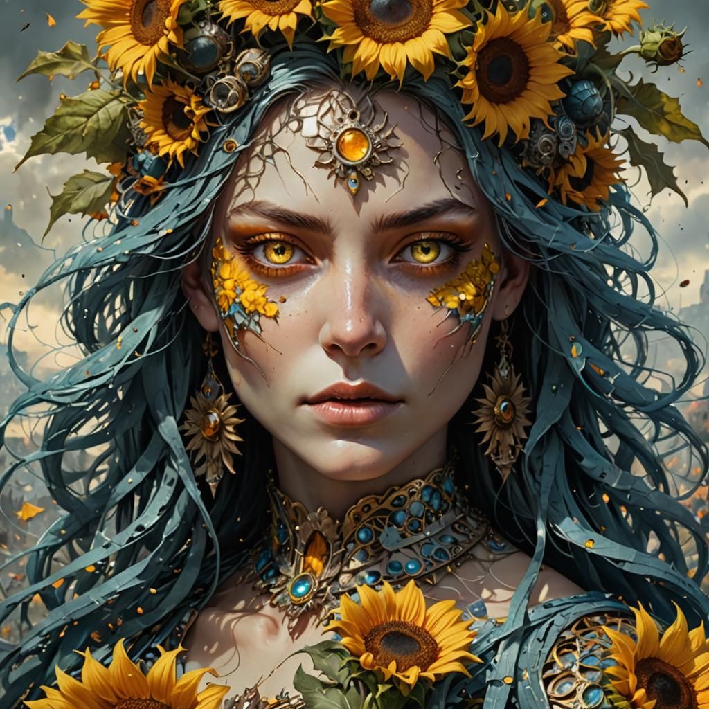 Air Elemental Portrait in Fantasycore Style