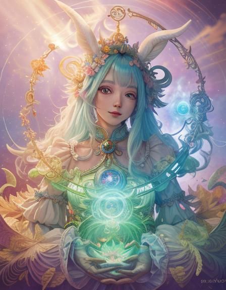 Baroque Science Fantasy Bunnygirl Goddess of Spring