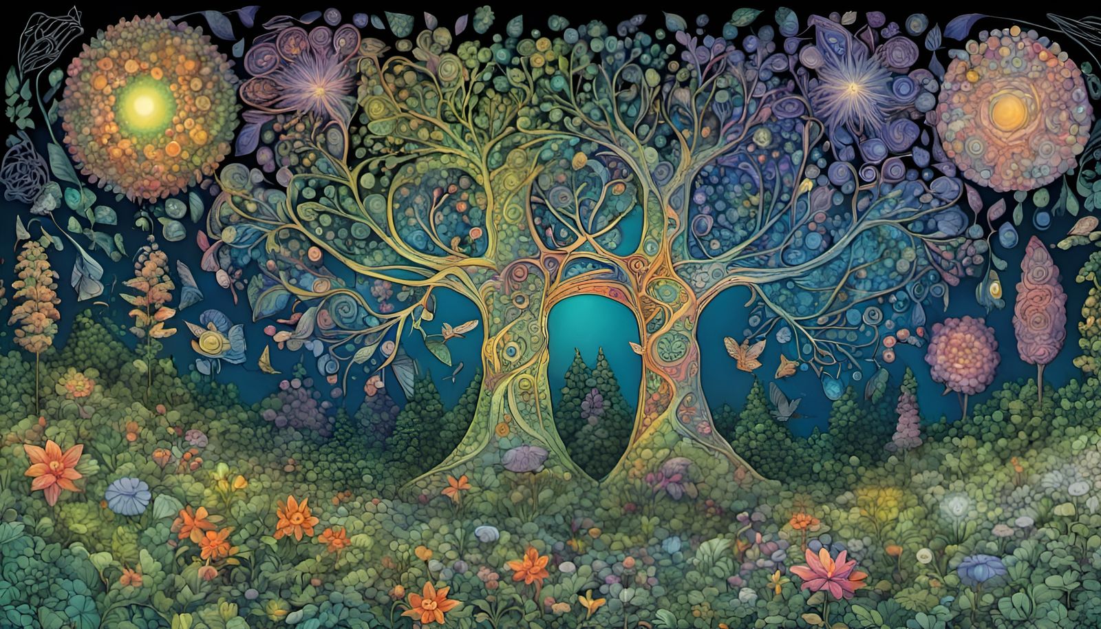 Fairies Frolicking in Quantum Zentangle Glade