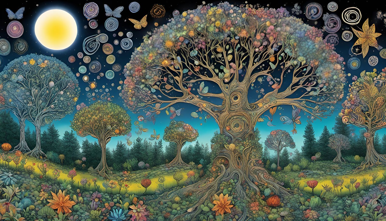 Fairies Frolic in Quantum Zentangle Forest