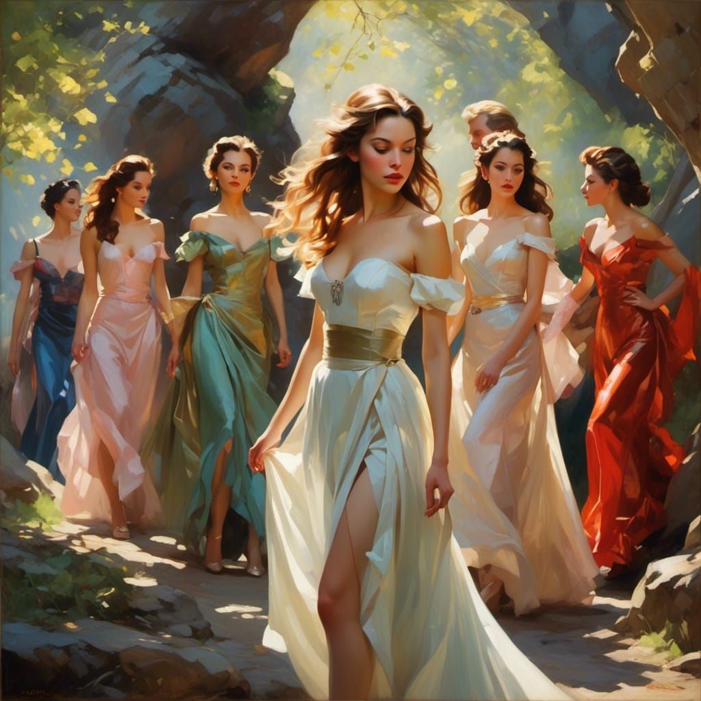 Elven Actors Dancing in Enchanted Setting