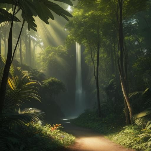 Banana Forest Transformation: Dreamlike Digital Concept Art