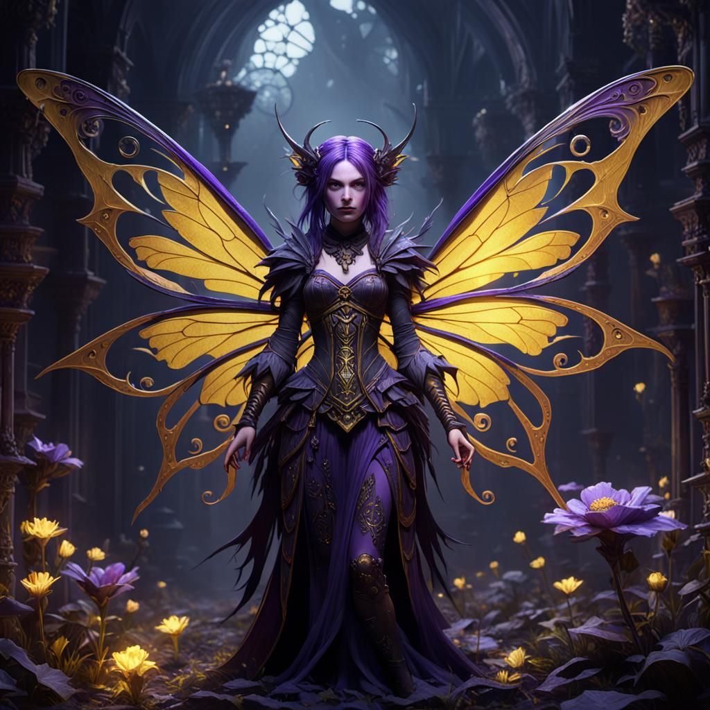 Gothic Fairy Art Nouveau Concept Masterpiece
