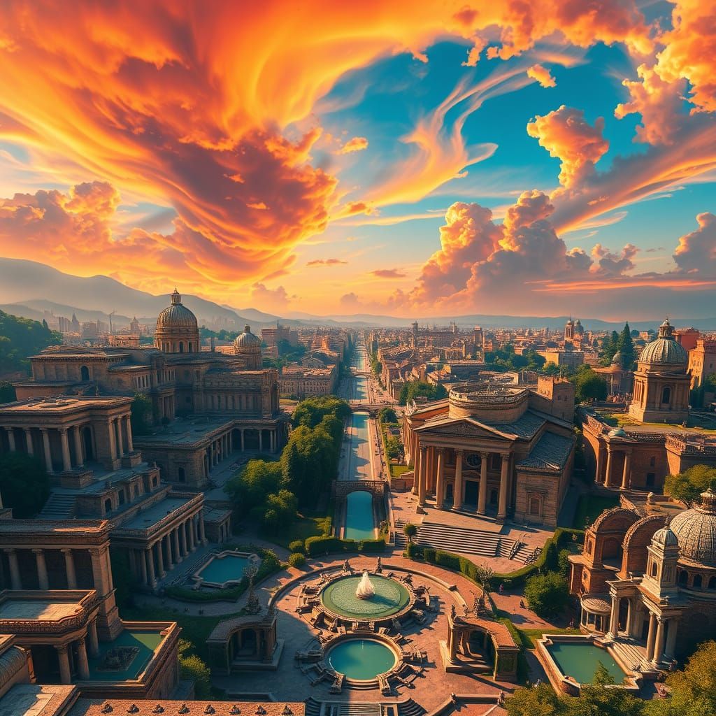 Ancient Rome in Vibrant, Hyper-Realistic Splendor