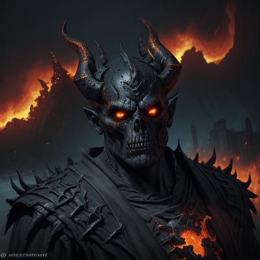 Infernal Monarch Portrait in Dark Fantasy Style