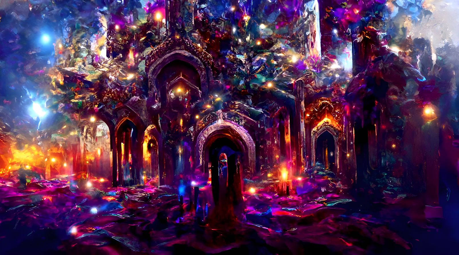 Fairytale Castle Keep in a Fractal Dreamland