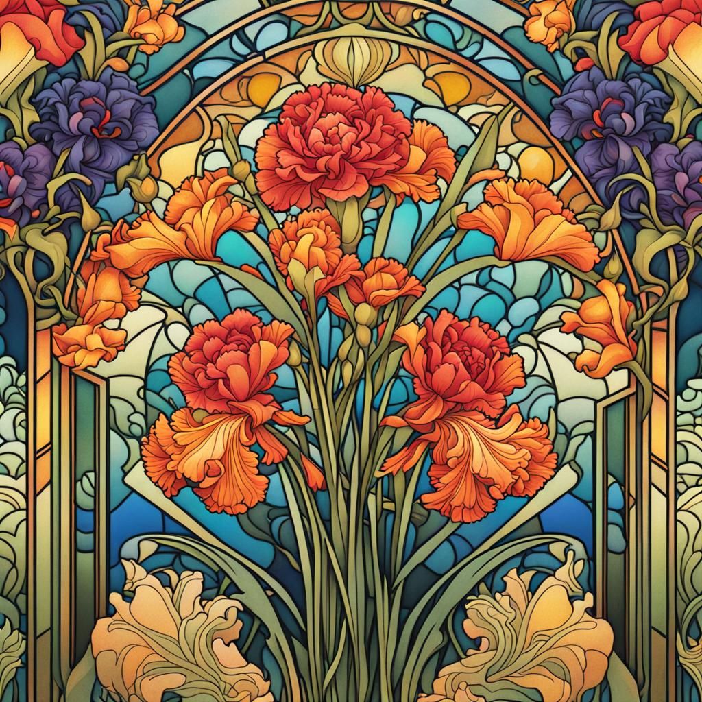 Luxurious Art Deco Floral Arrangement