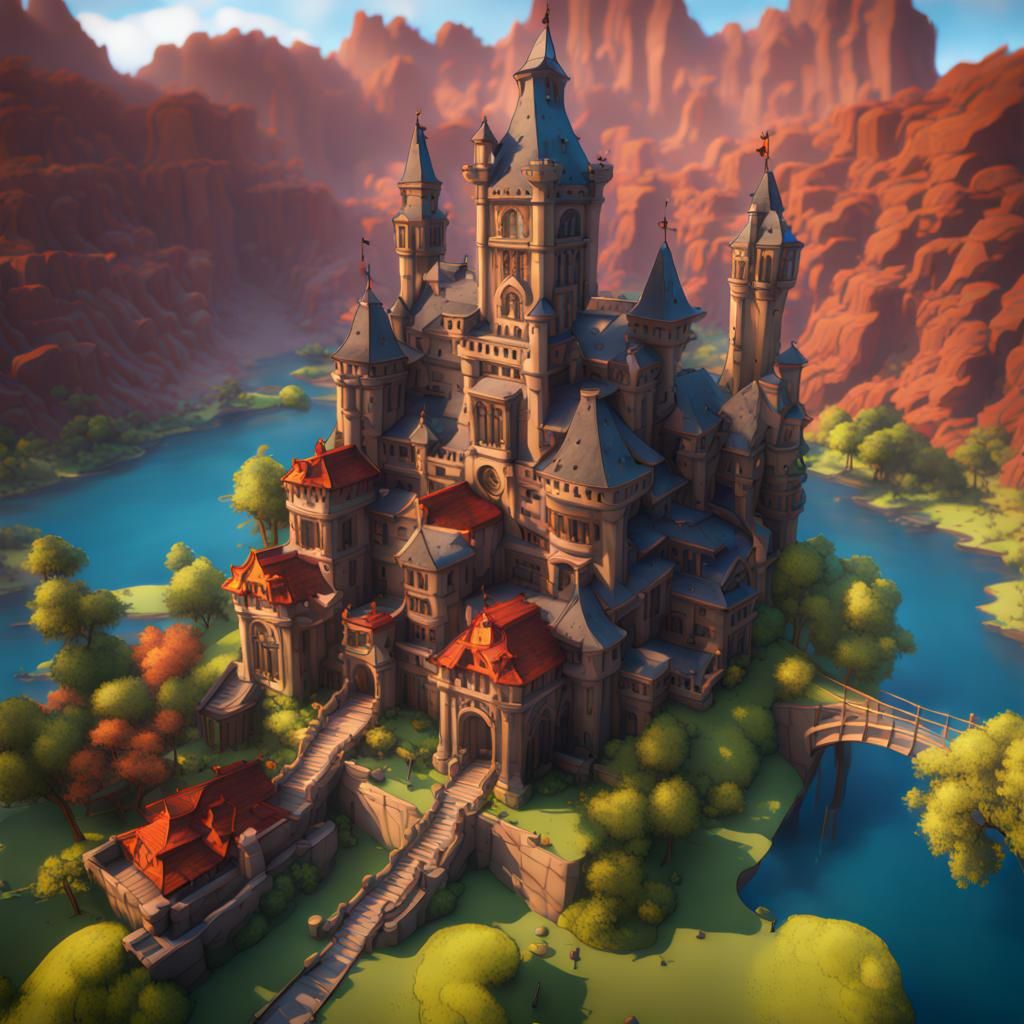 Detailed Roblox Matte Painting in Unreal Engine 5