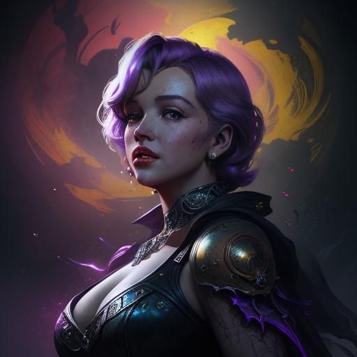 Dark Fantasy Marilyn Monroe Portrait in 8k Resolution