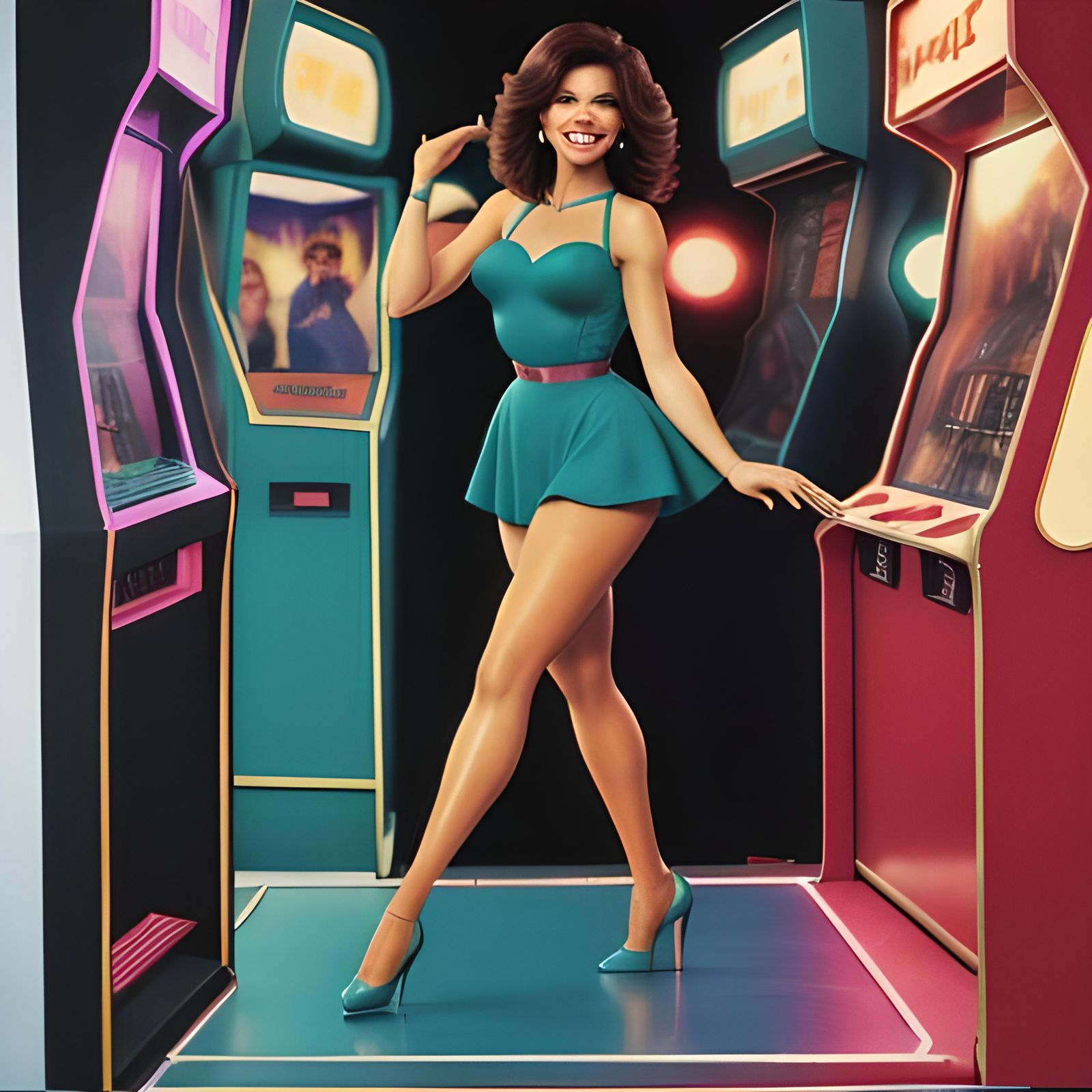 Rachael Ray in 1980s Arcade, New Wave Style