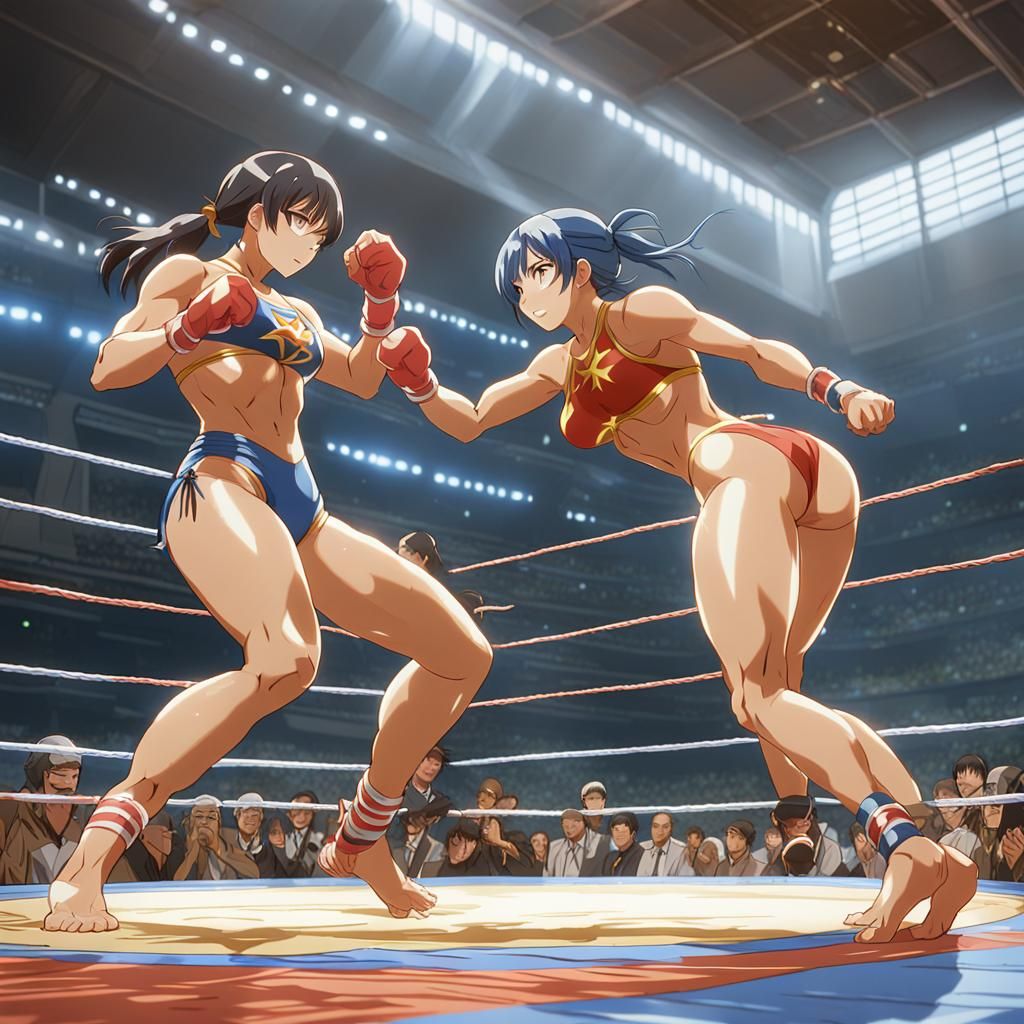 Supergirl in Bikini Wrestling Tournament: Anime Style