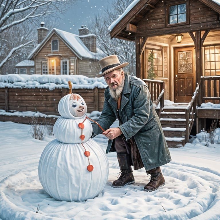 Winter Norman Rockwell painting