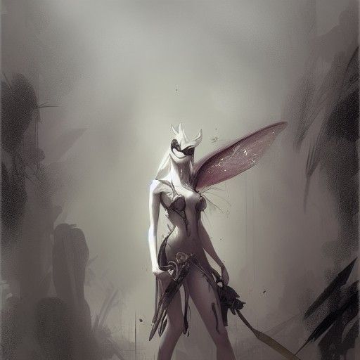 Sinister Nymph in Dark Fantasy Style
