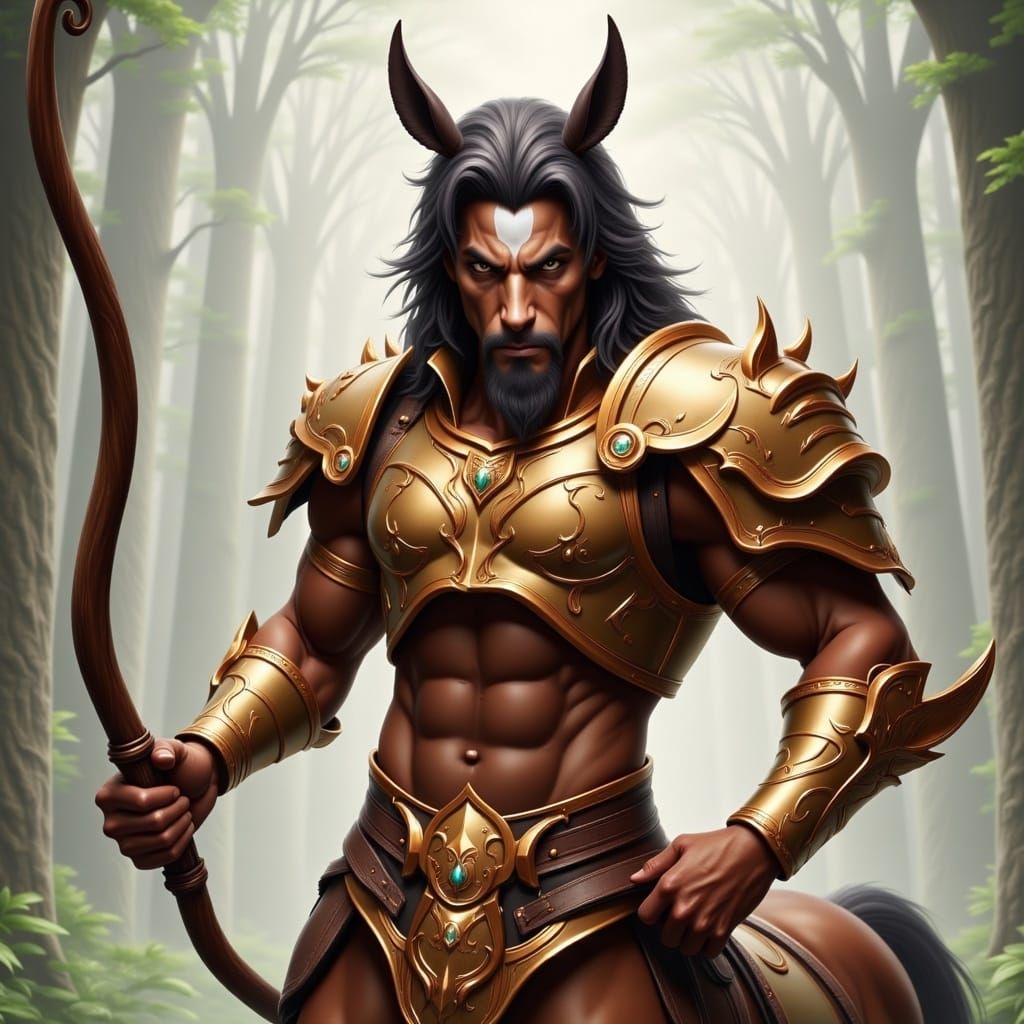 Fantasy Centaur Clydesdale Linebacker Illustration