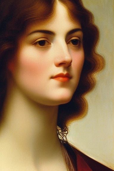 Contemplative Portrait in the Style of Old Masters