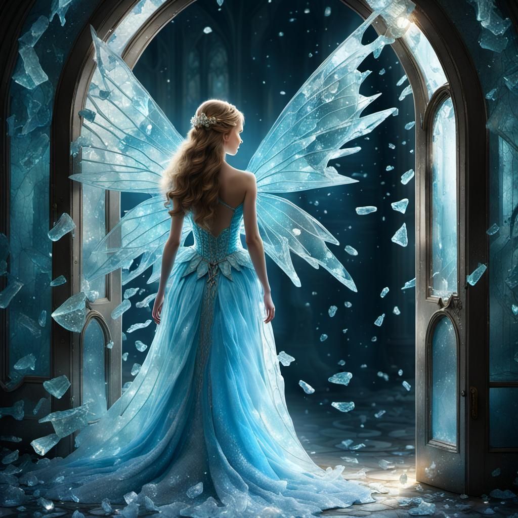 Mythical Princess Emerges Through Broken Door