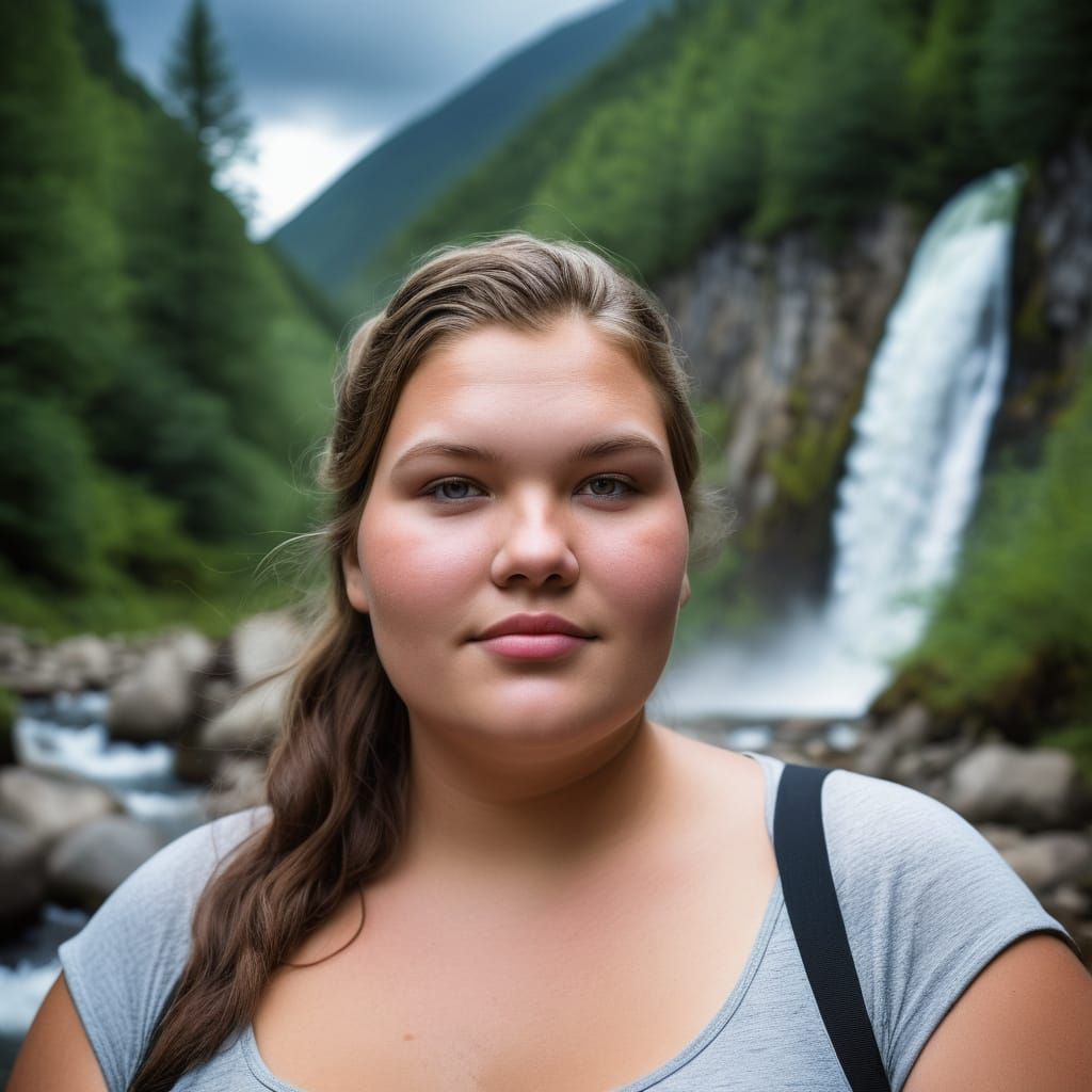Beautiful BBW Goddess in a Lush Forest Setting
