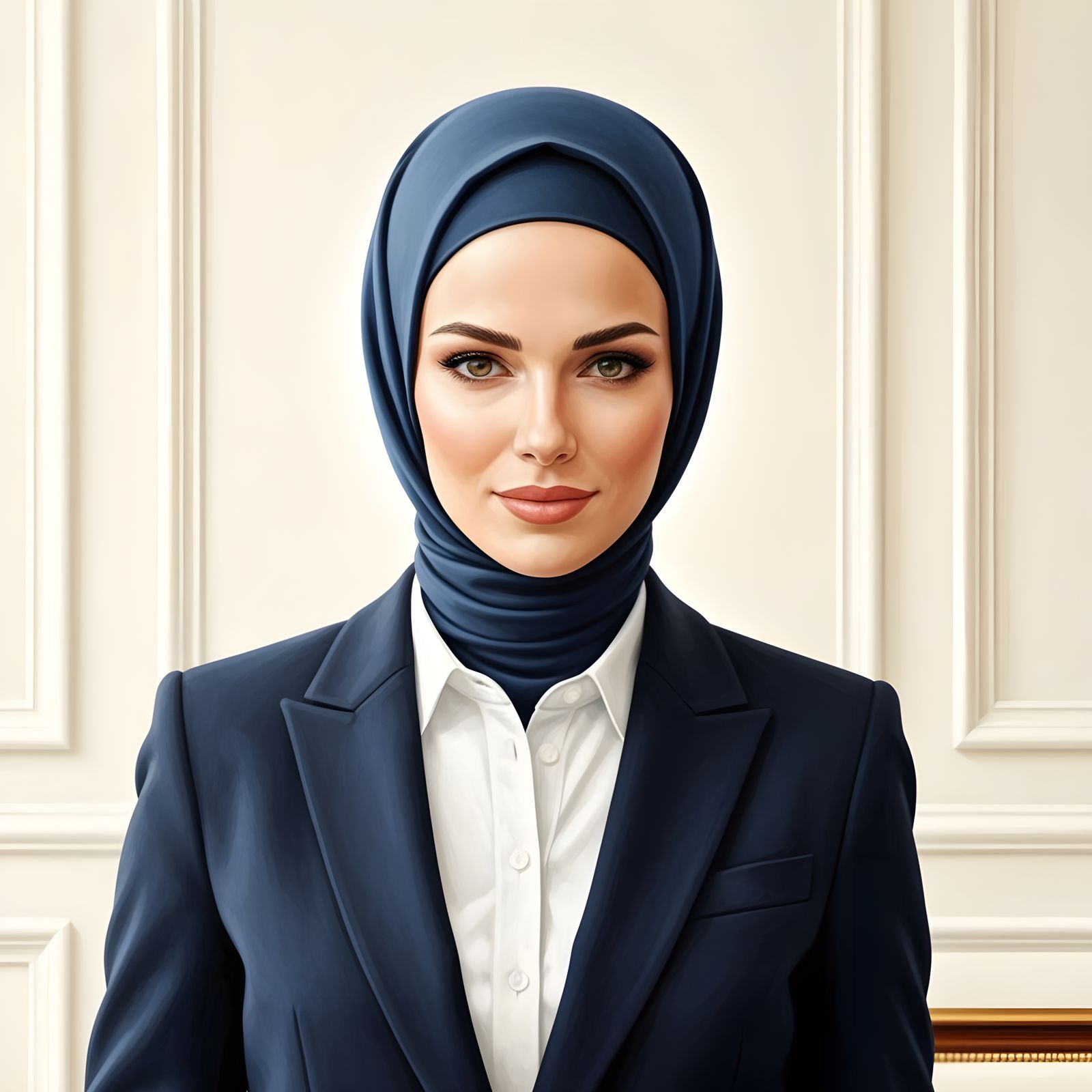 European Hijabi Business Woman Portrait