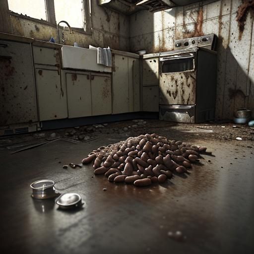 Vintage Photo of Ants Crawling on Beans