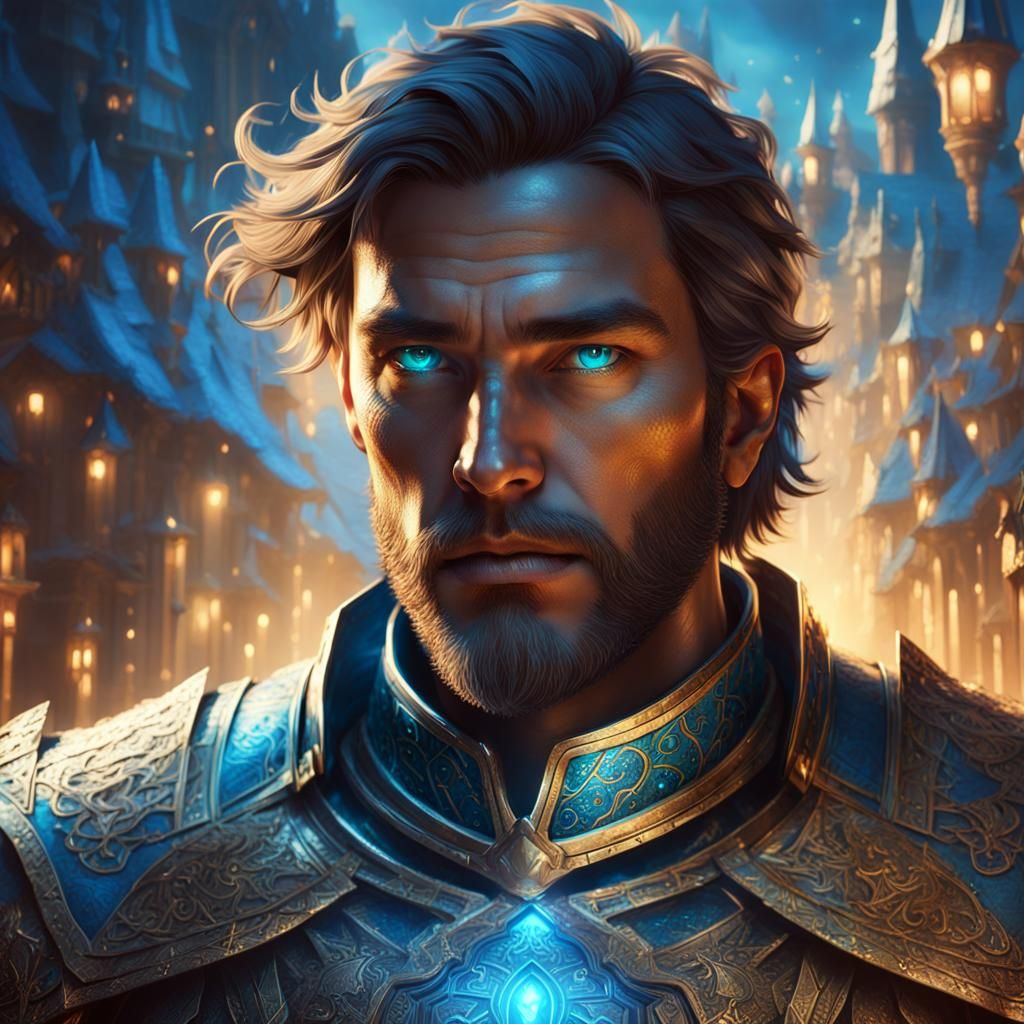 Fantasy Warrior in Ornate Armor, Artstation Style