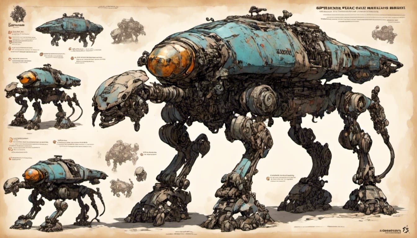 Robotic Sphinx Cat Mech Design