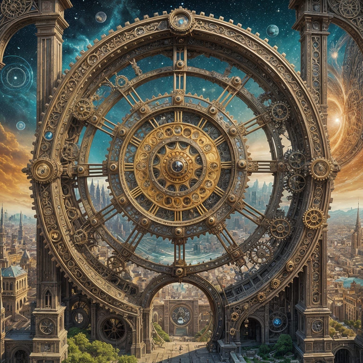 Celestial Clockwork Portal Opens Above Lost City