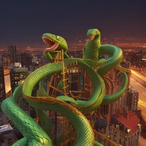 Cityscape Snakes and Ladders in 3D