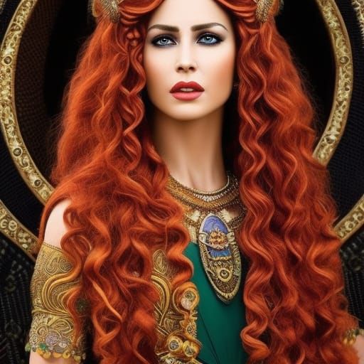 Hyperrealistic Portrait: Cleopatra, Warrior Princess with Su...