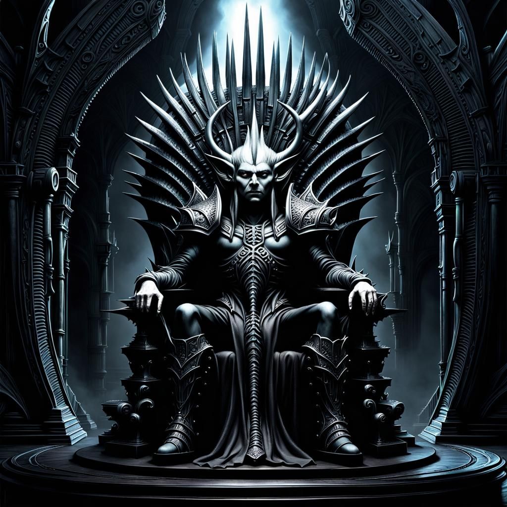 Goblin King on Forest Relic Throne: Dark Fantasy
