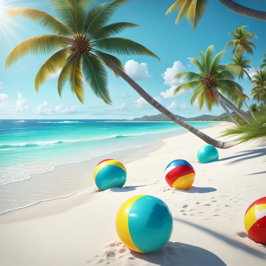 Hyper-Realistic Beach Scene with Black Couple