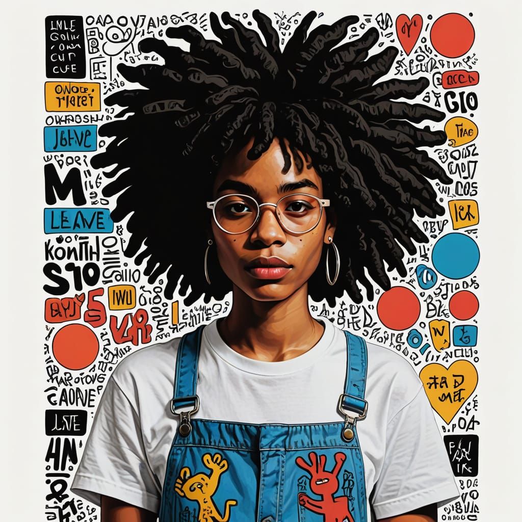 Vibrant Hand-Drawn T-Shirt Art with Whimsical Doodles and Sk...