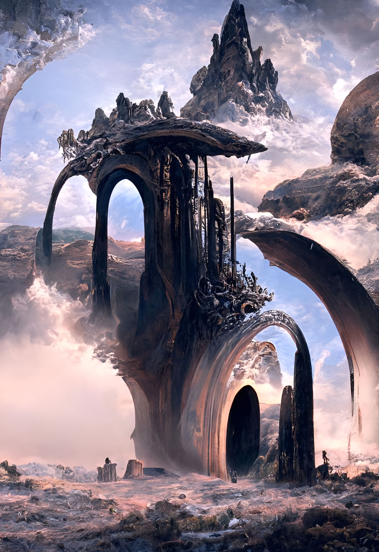 Stargate to Alien World: Hyperdetailed Matte Painting