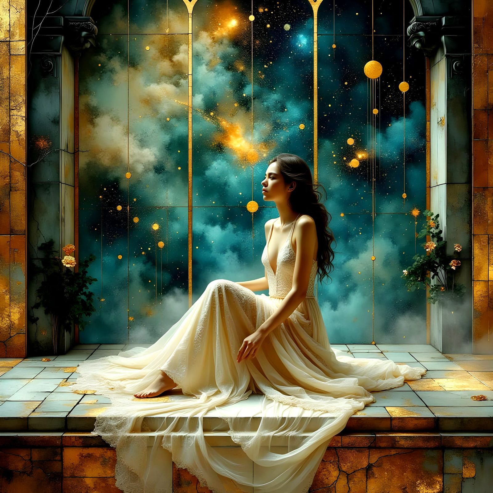 Ethereal Cosmic Night Stage in Velvet Club