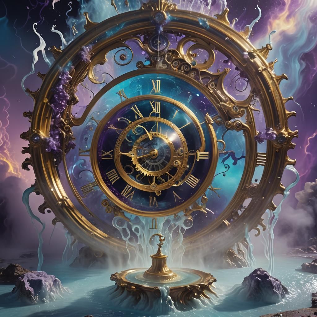 Surrealist Cosmic Fountain of Chronal Energy