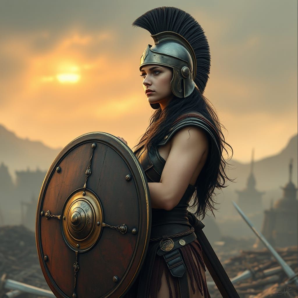 Spartan Warrior's Haunting Moment of Reflection